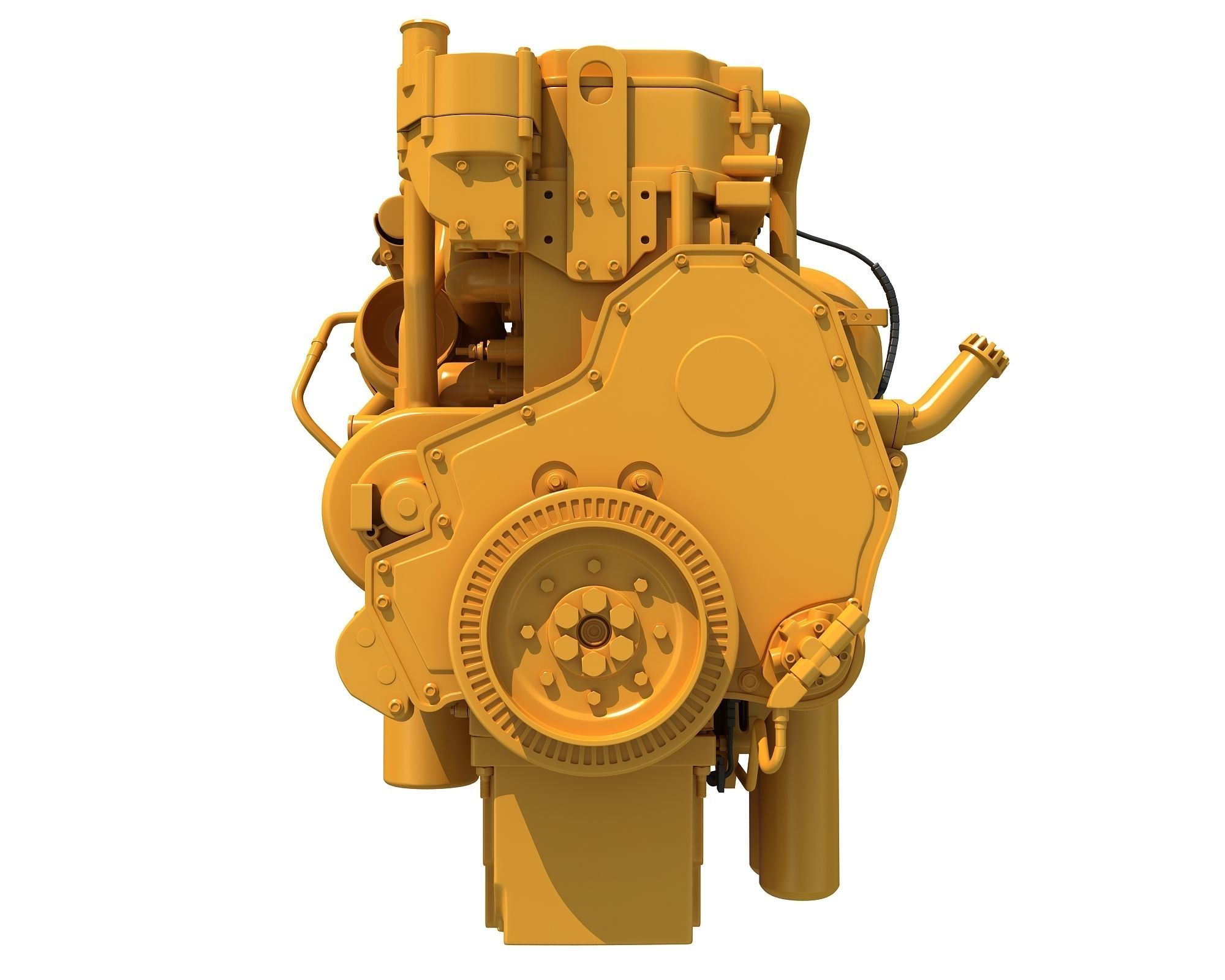 Industrial Diesel Engine 3D model_10