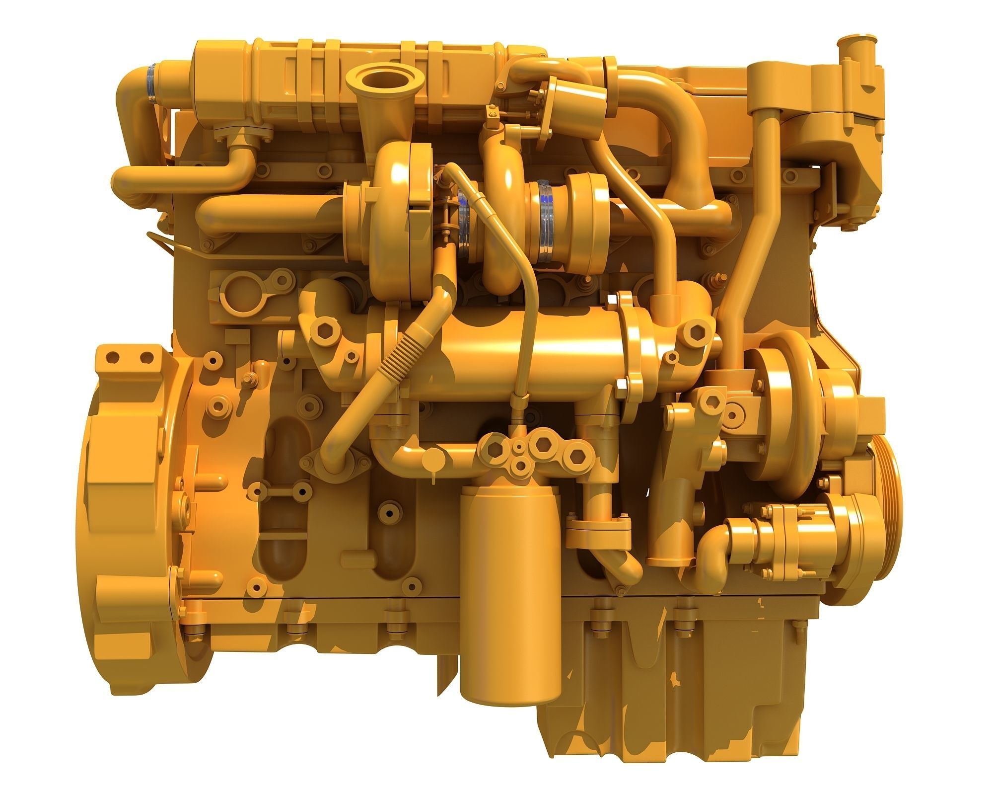 Industrial Diesel Engine 3D model_7