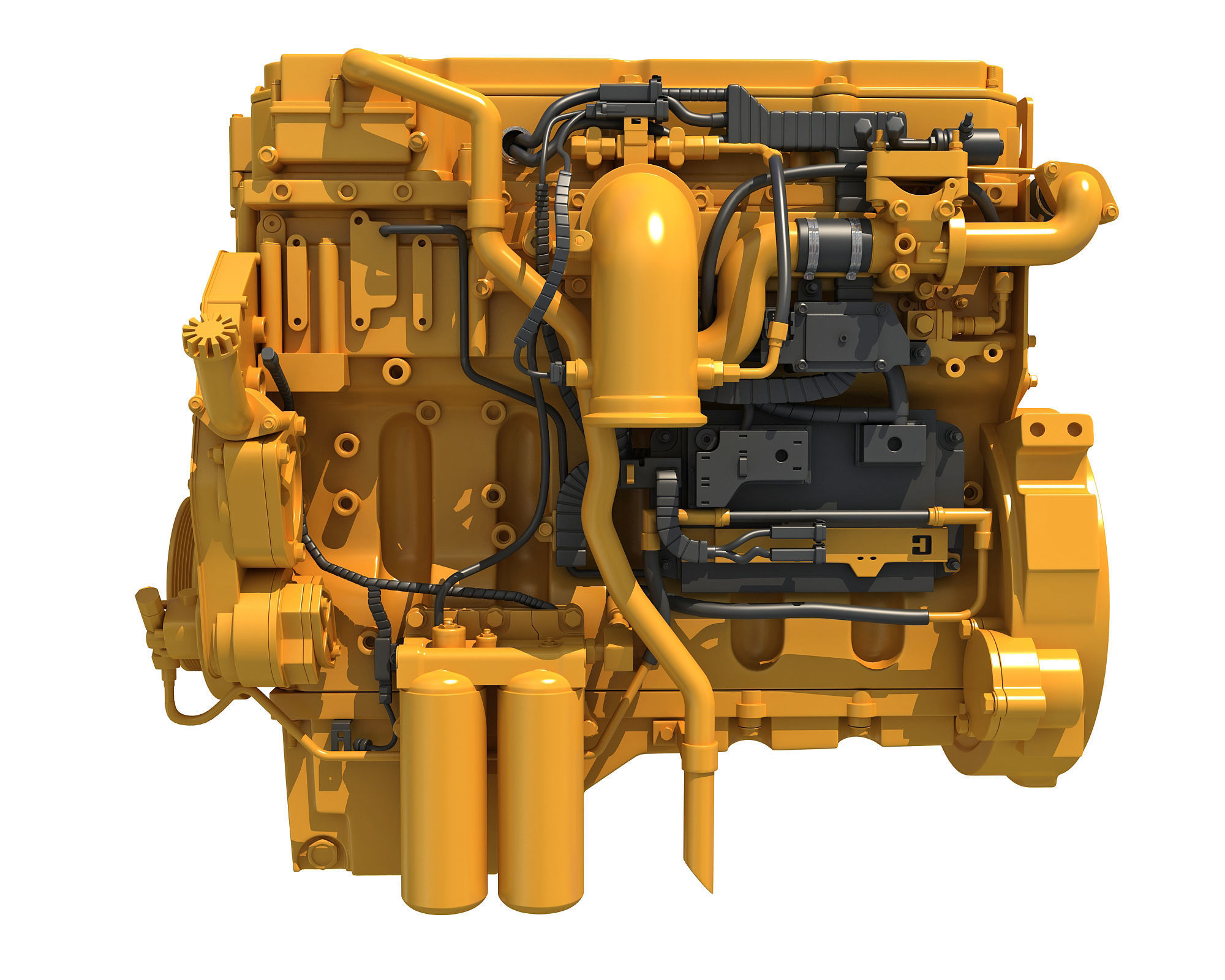 Industrial Diesel Engine 3D model_2