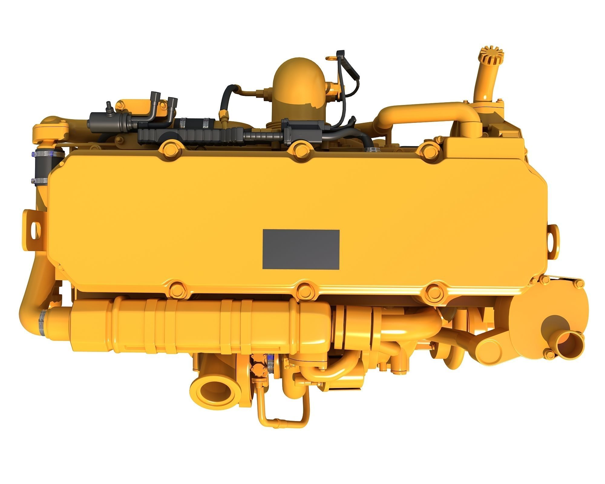 Industrial Diesel Engine 3D model_13