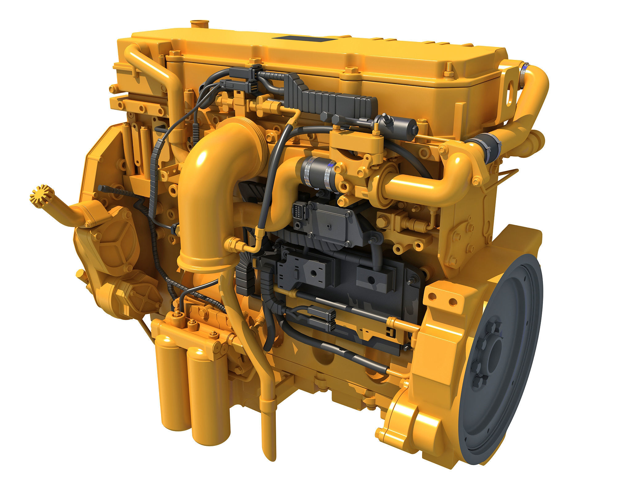 Industrial Diesel Engine 3D model_5