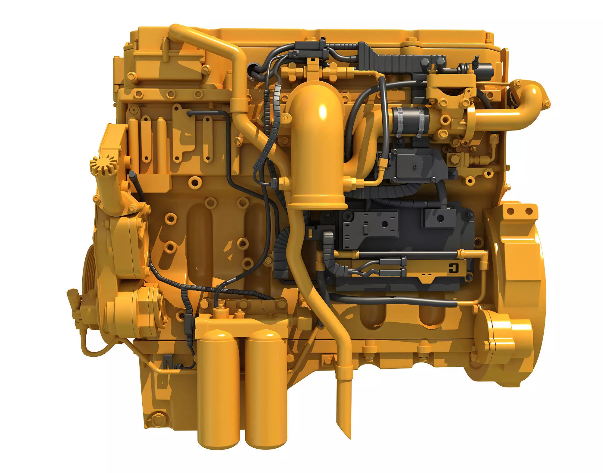 Industrial Diesel Engine 3D model_0