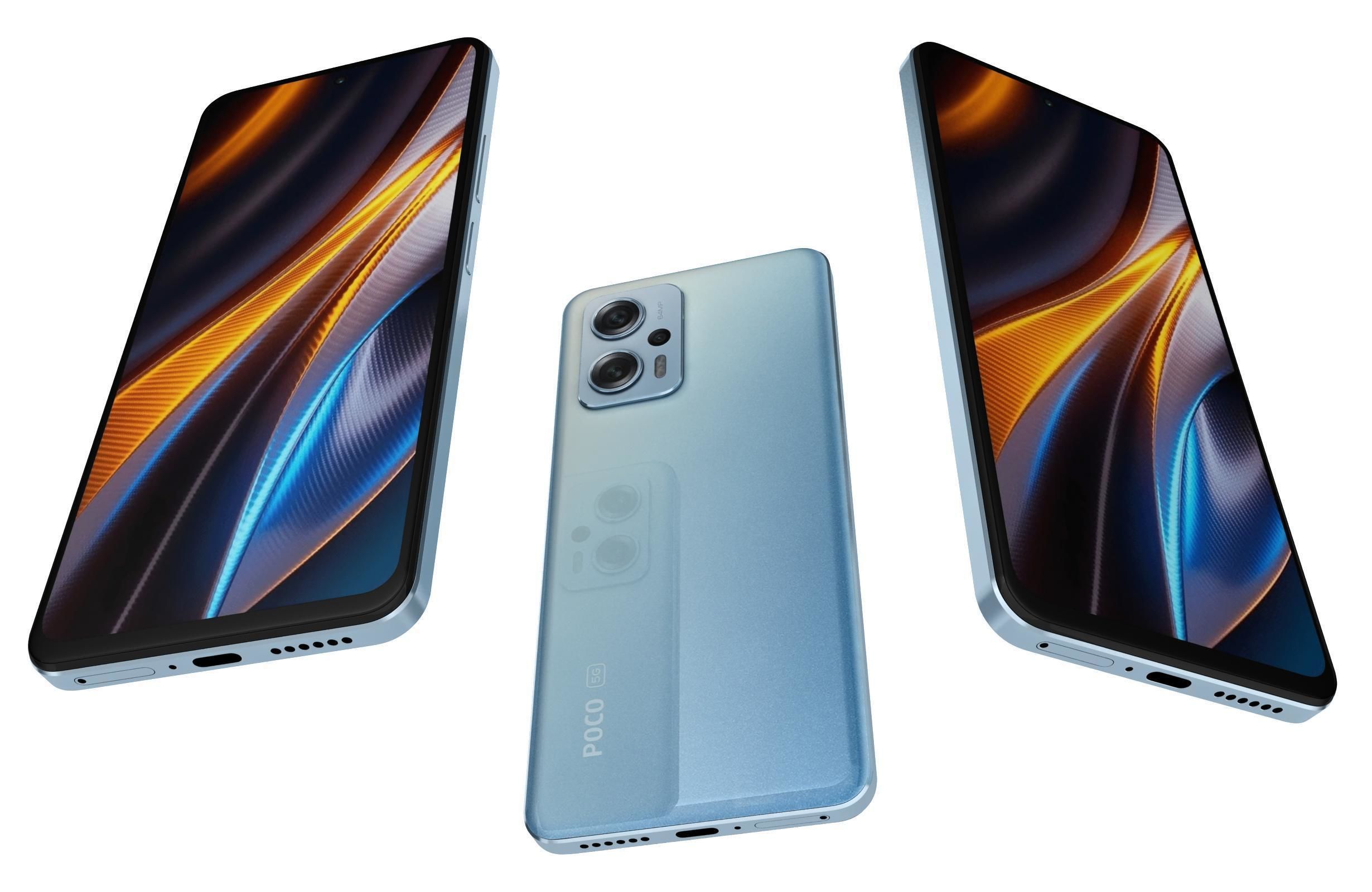 Xiaomi Poco X4 GT 5G Blue 3D model_2