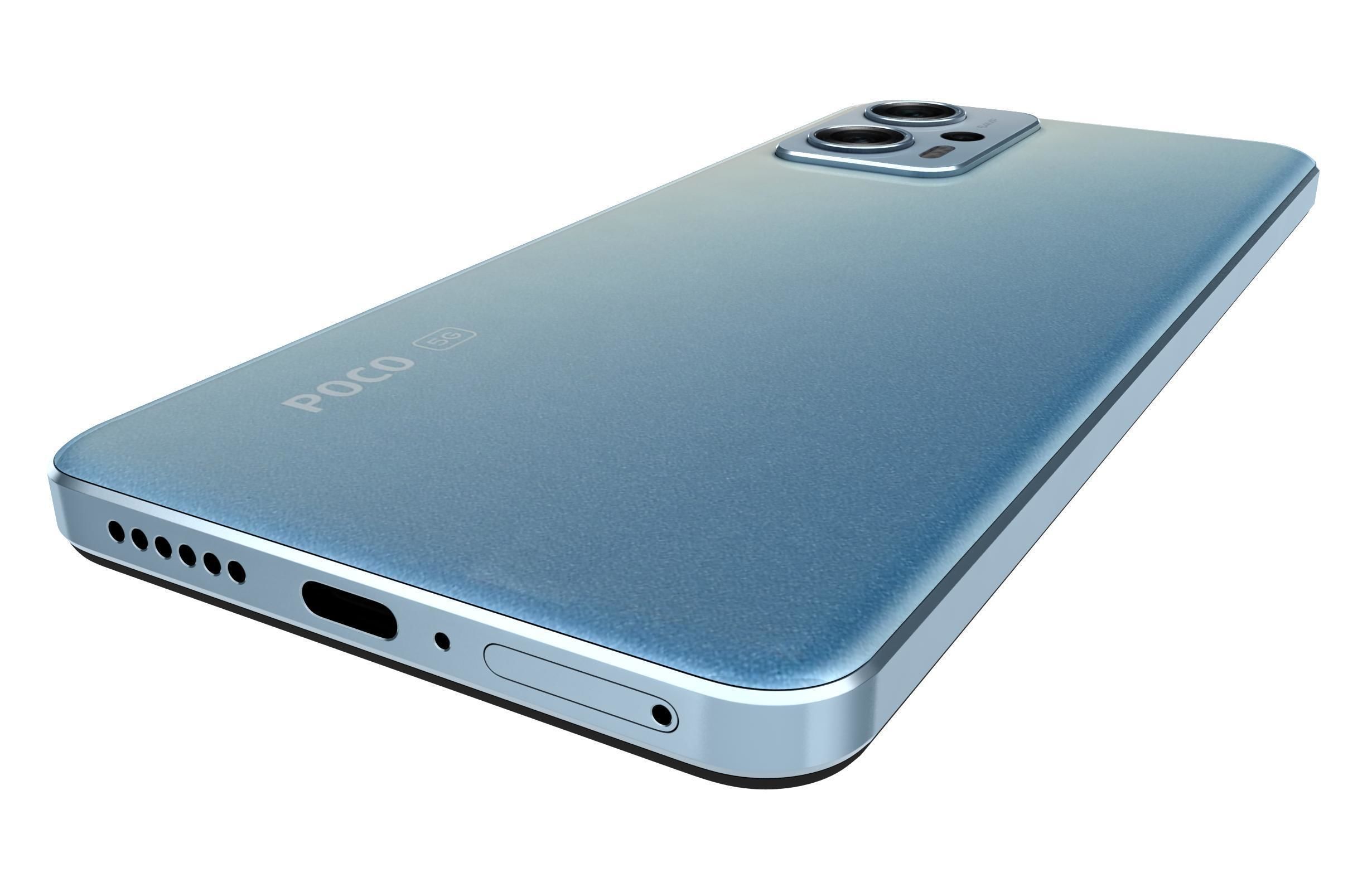 Xiaomi Poco X4 GT 5G Blue 3D model_15
