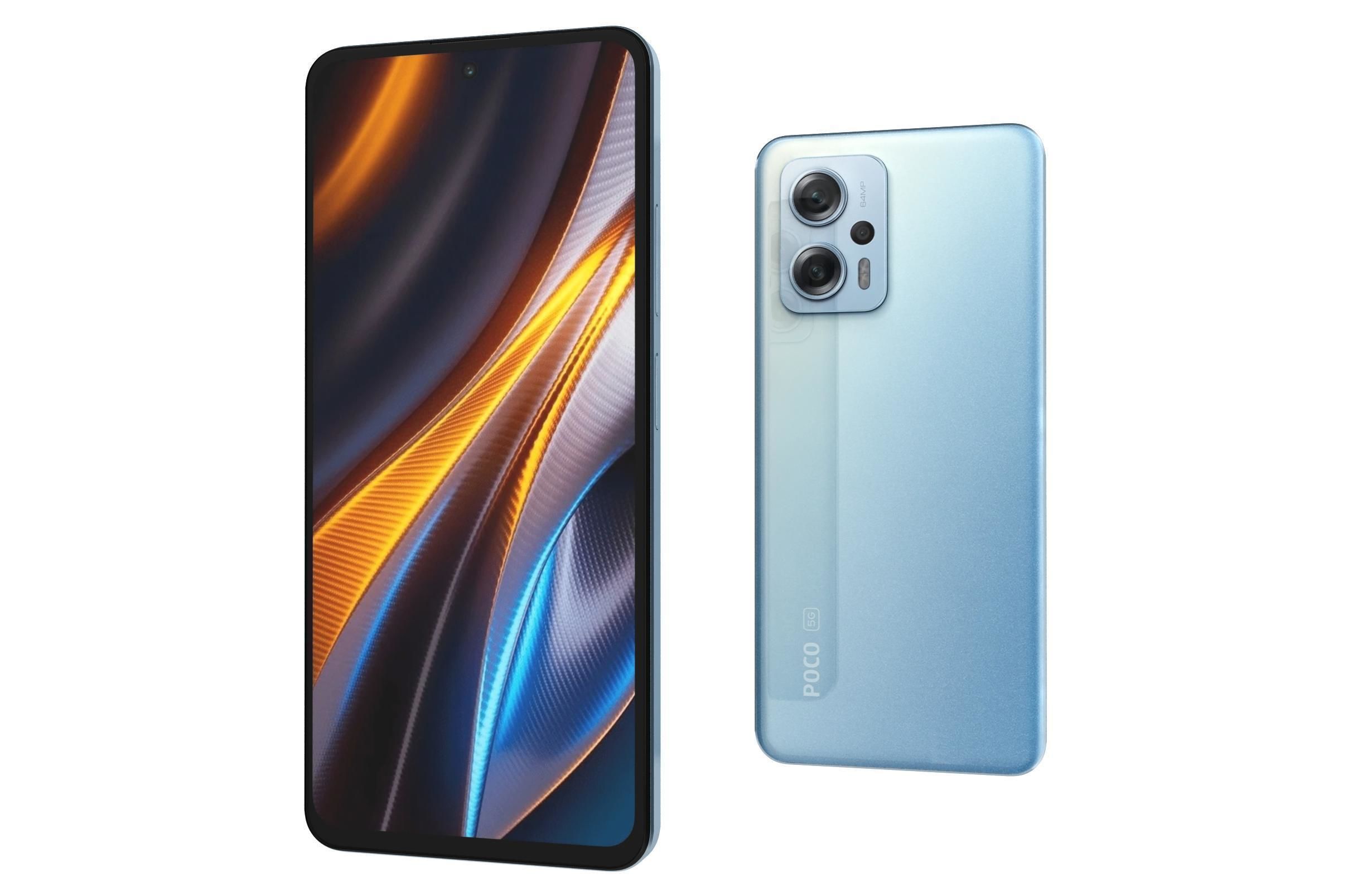 Xiaomi Poco X4 GT 5G Blue 3D model_11