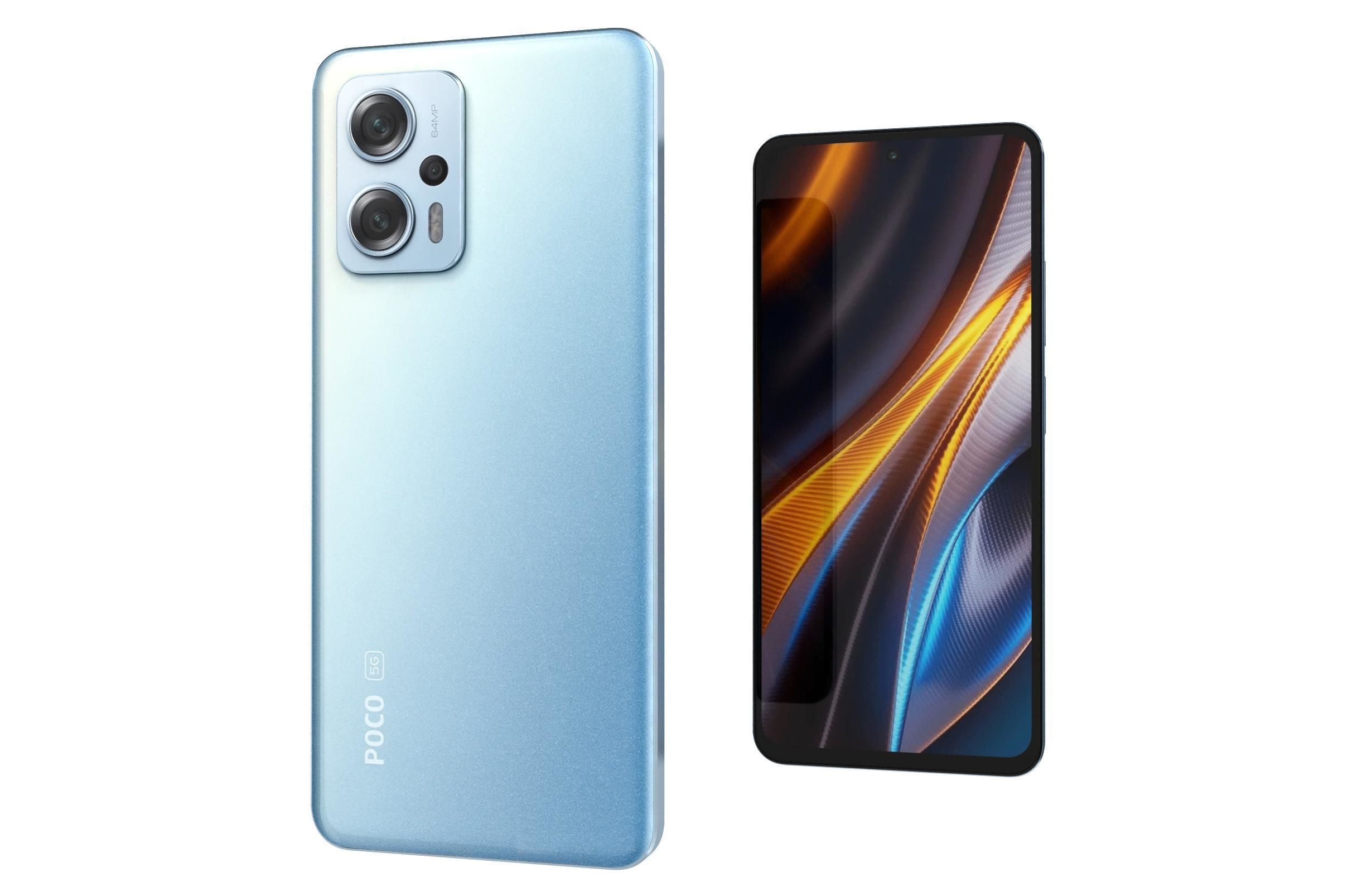 Xiaomi Poco X4 GT 5G Blue 3D model_10