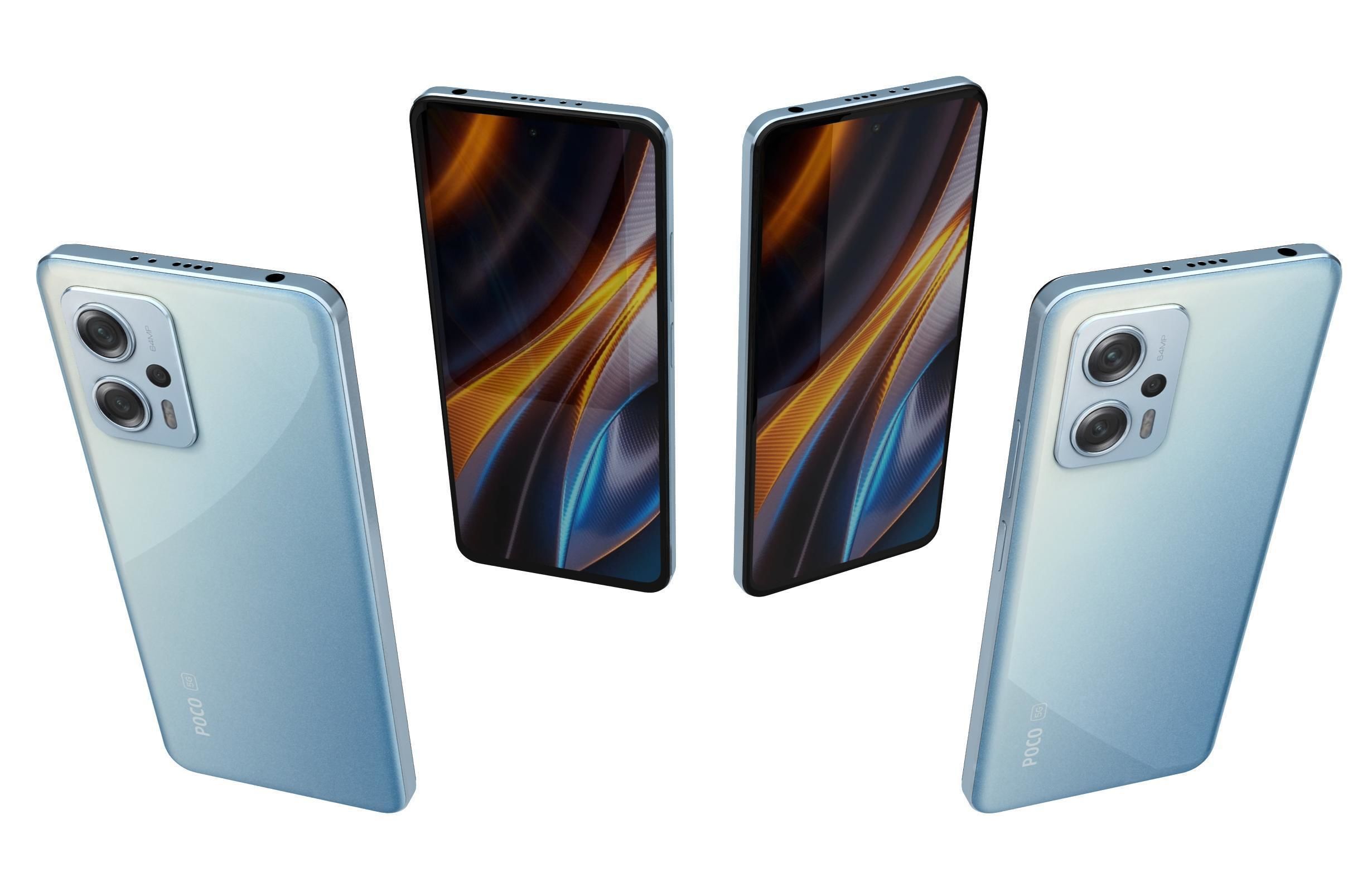 Xiaomi Poco X4 GT 5G Blue 3D model_1