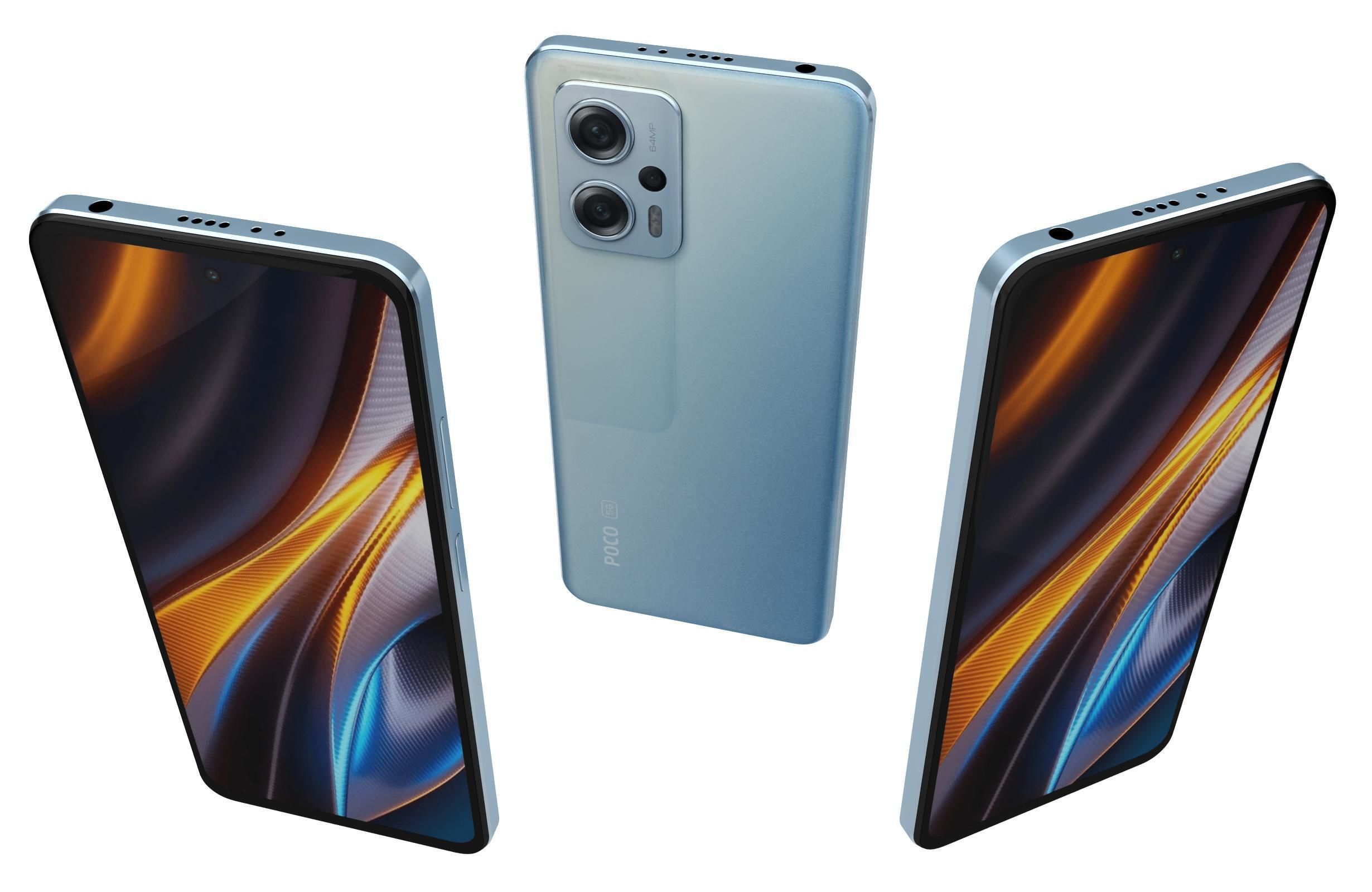 Xiaomi Poco X4 GT 5G Blue 3D model_3