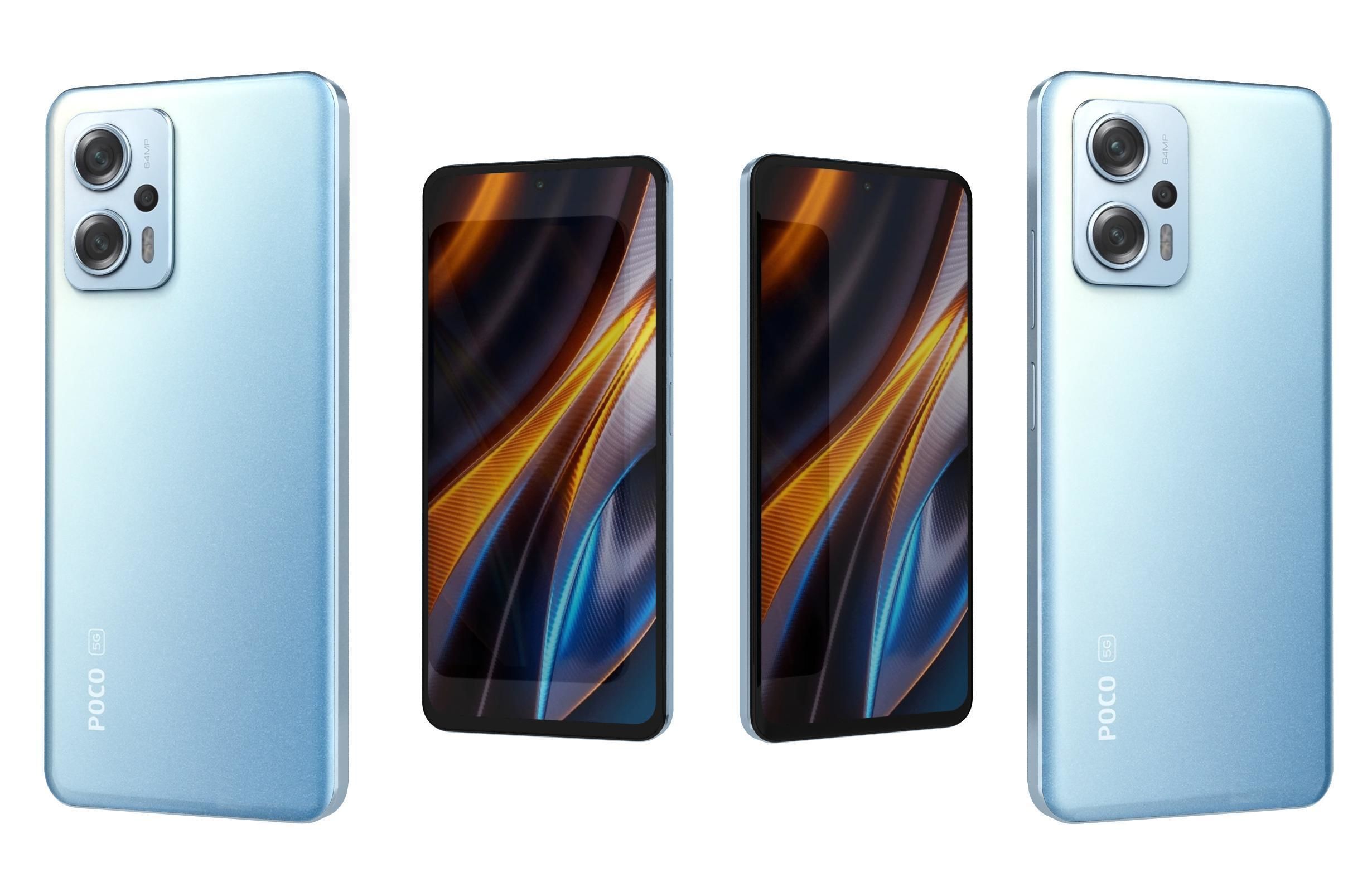 Xiaomi Poco X4 GT 5G Blue 3D model_5