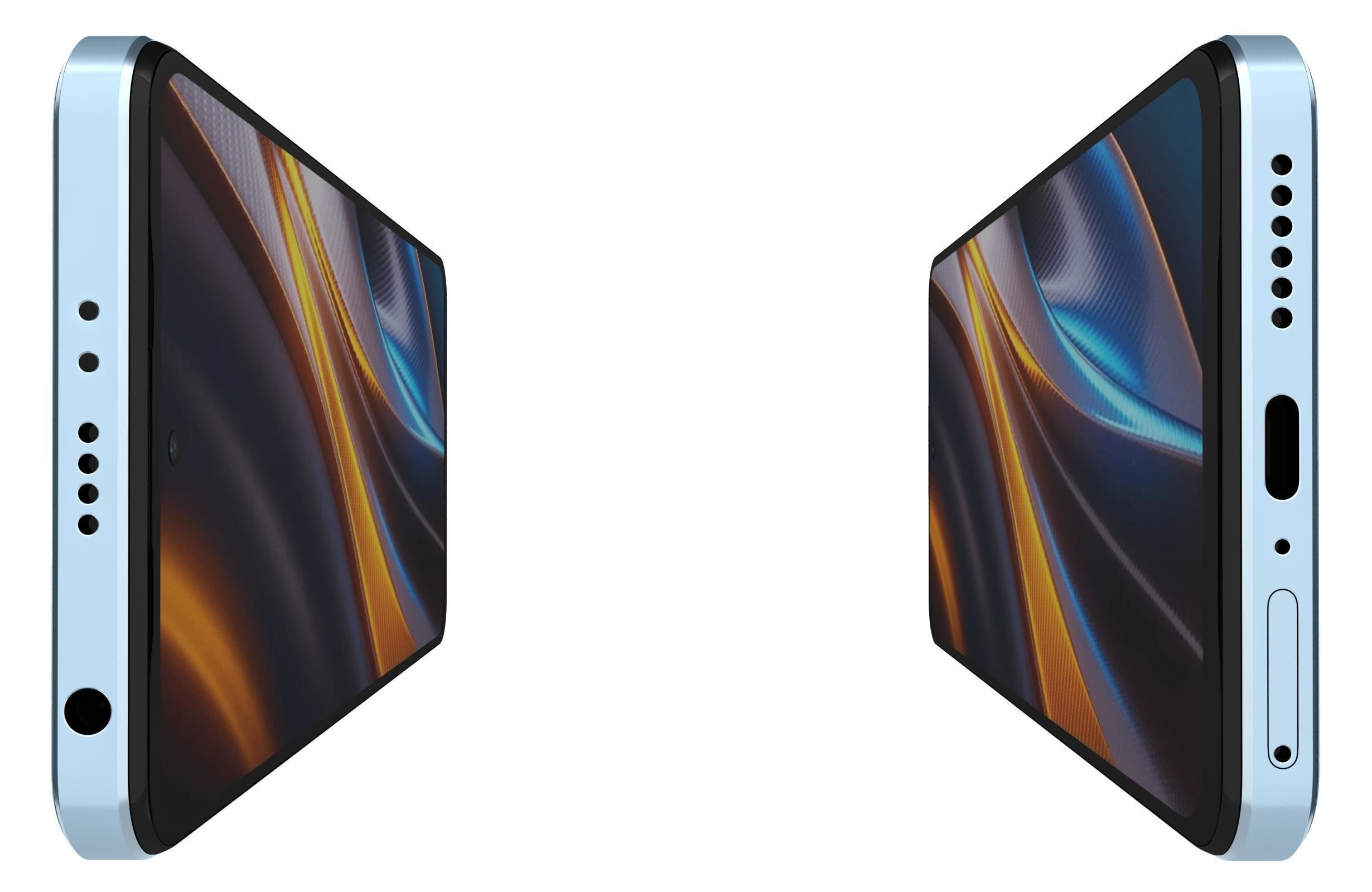 Xiaomi Poco X4 GT 5G Blue 3D model_6