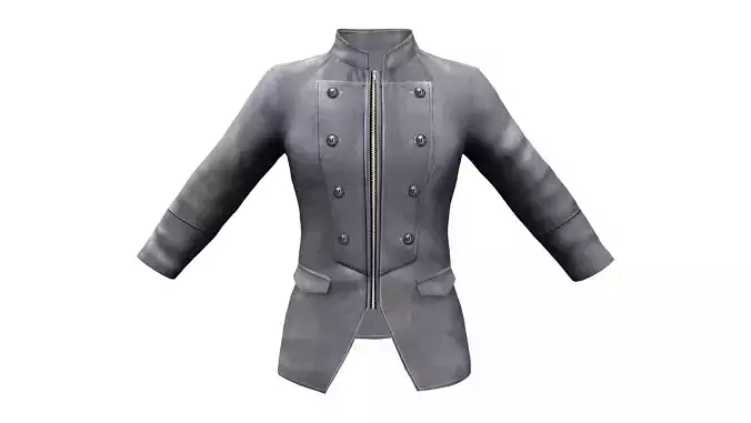 Mens Stand Collar Jacket Low-poly 3D model