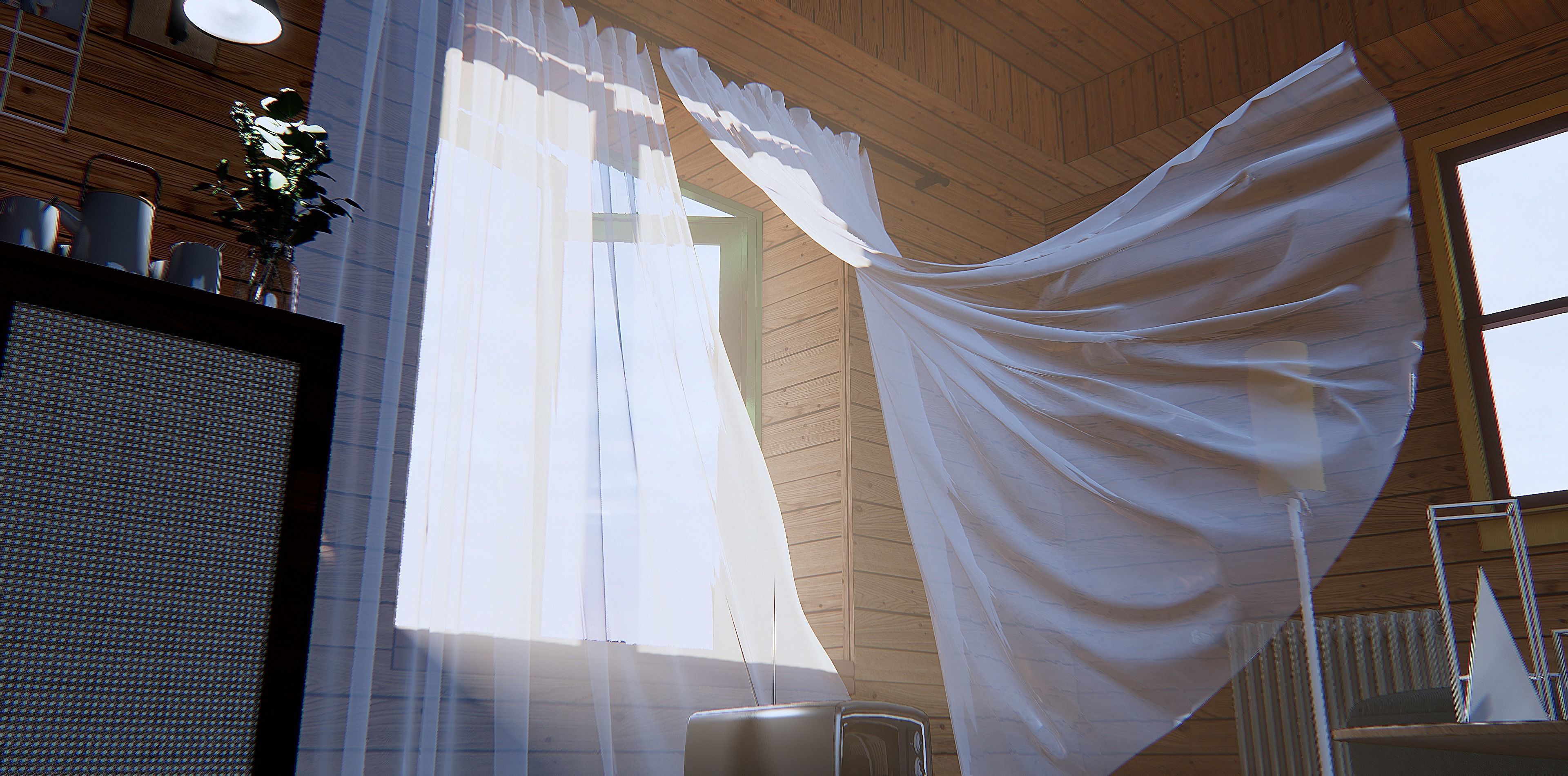 log cabin 3D model_2