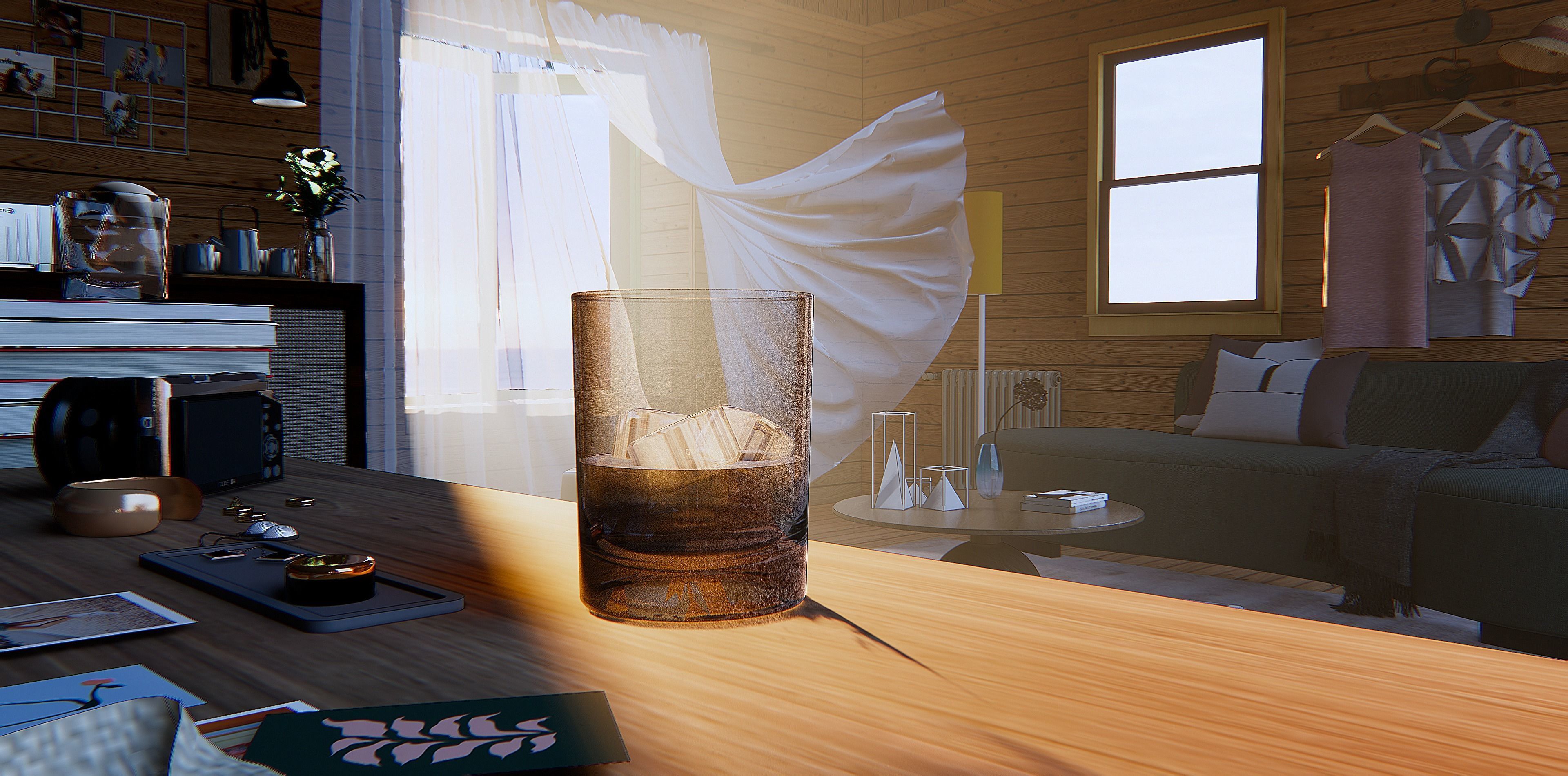 log cabin 3D model_1