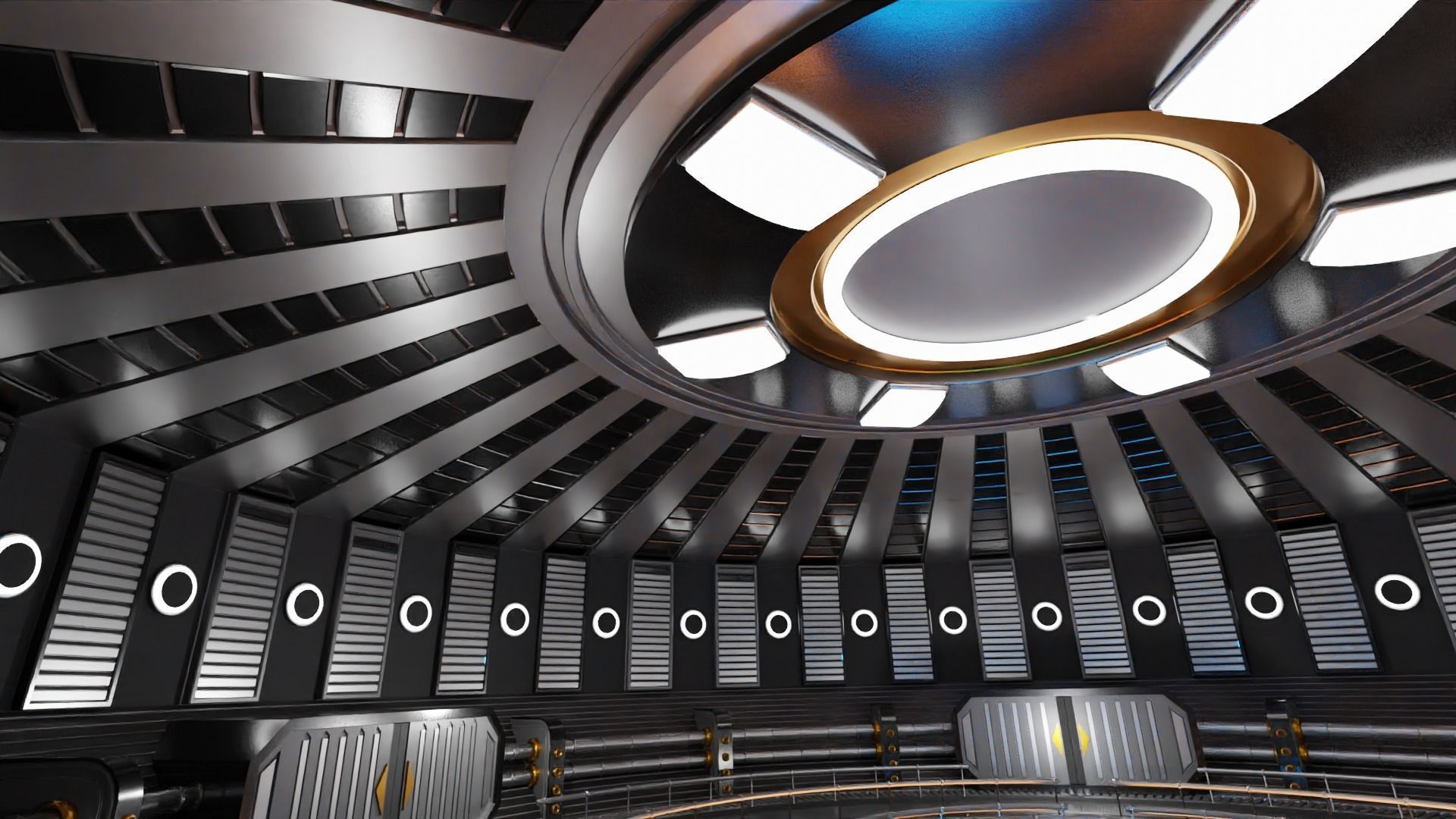 Sci-Fi Interior Scene 3D Model 3D model_3