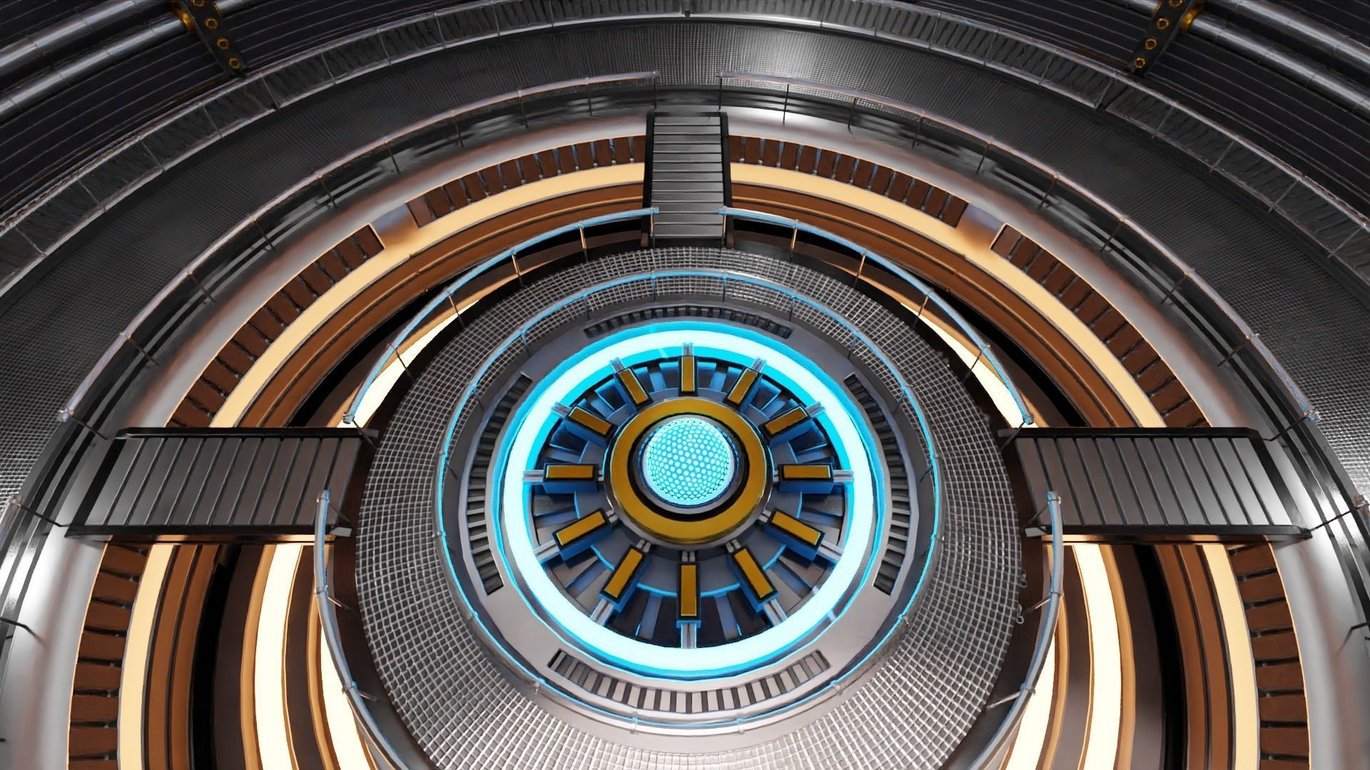 Sci-Fi Interior Scene 3D Model 3D model_2