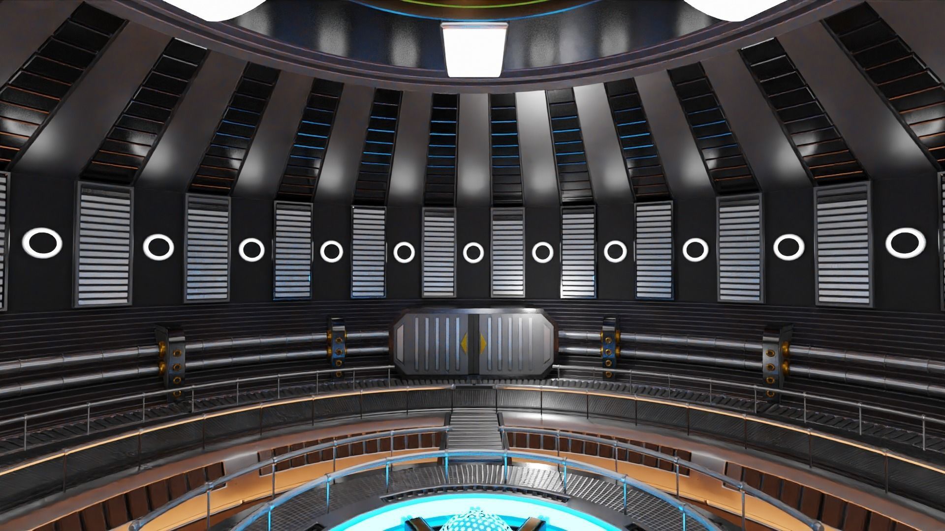 Sci-Fi Interior Scene 3D Model 3D model_8