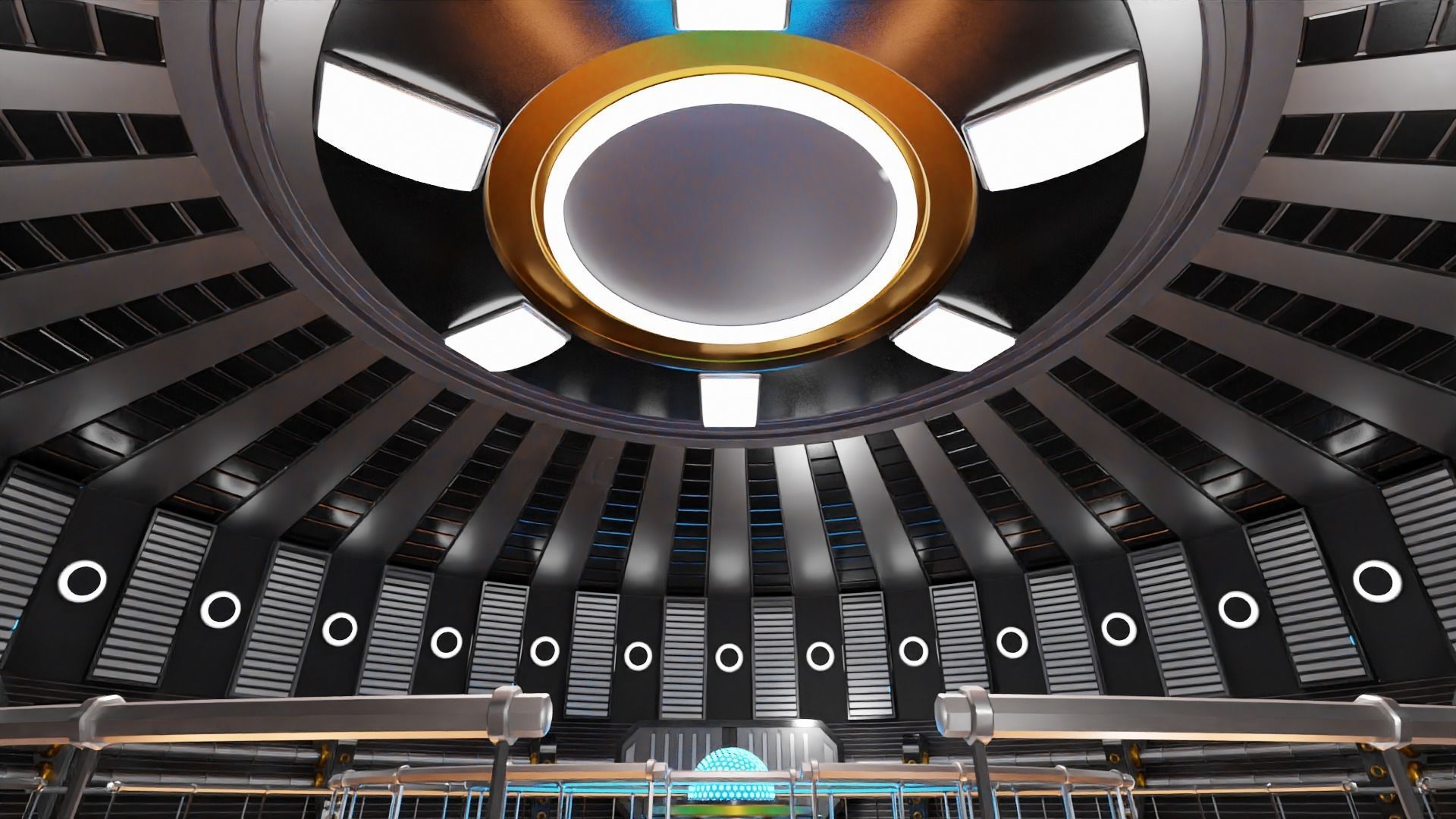 Sci-Fi Interior Scene 3D Model 3D model_7