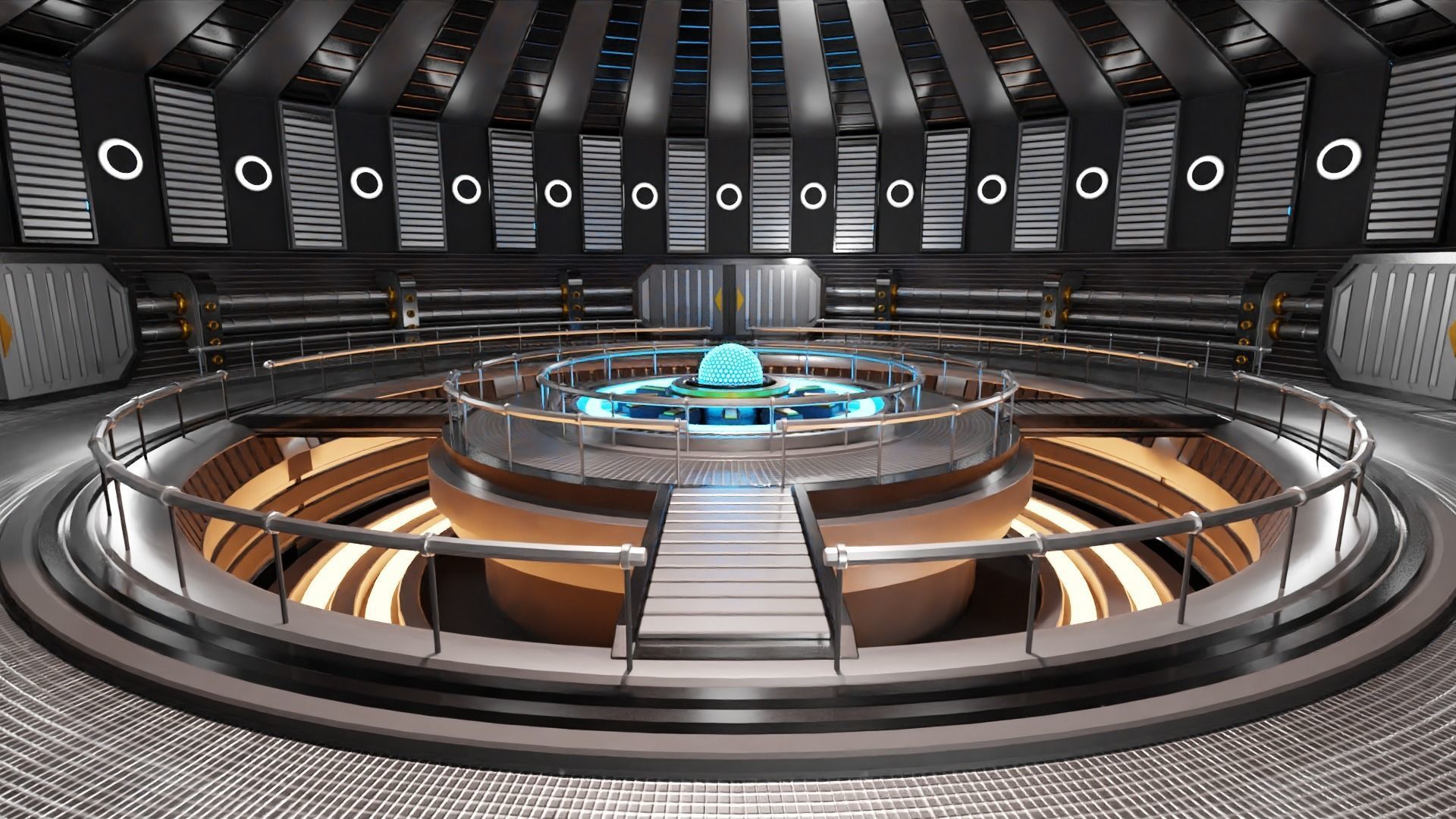 Sci-Fi Interior Scene 3D Model 3D model_15