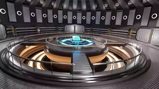 Sci-Fi Interior Scene 3D Model 3D model Sci-Fi Interior Scene 3D Model 3D model