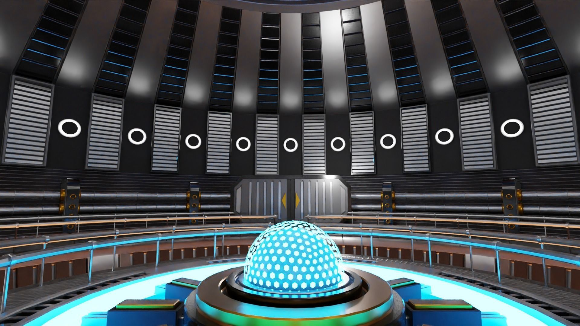 Sci-Fi Interior Scene 3D Model 3D model_11