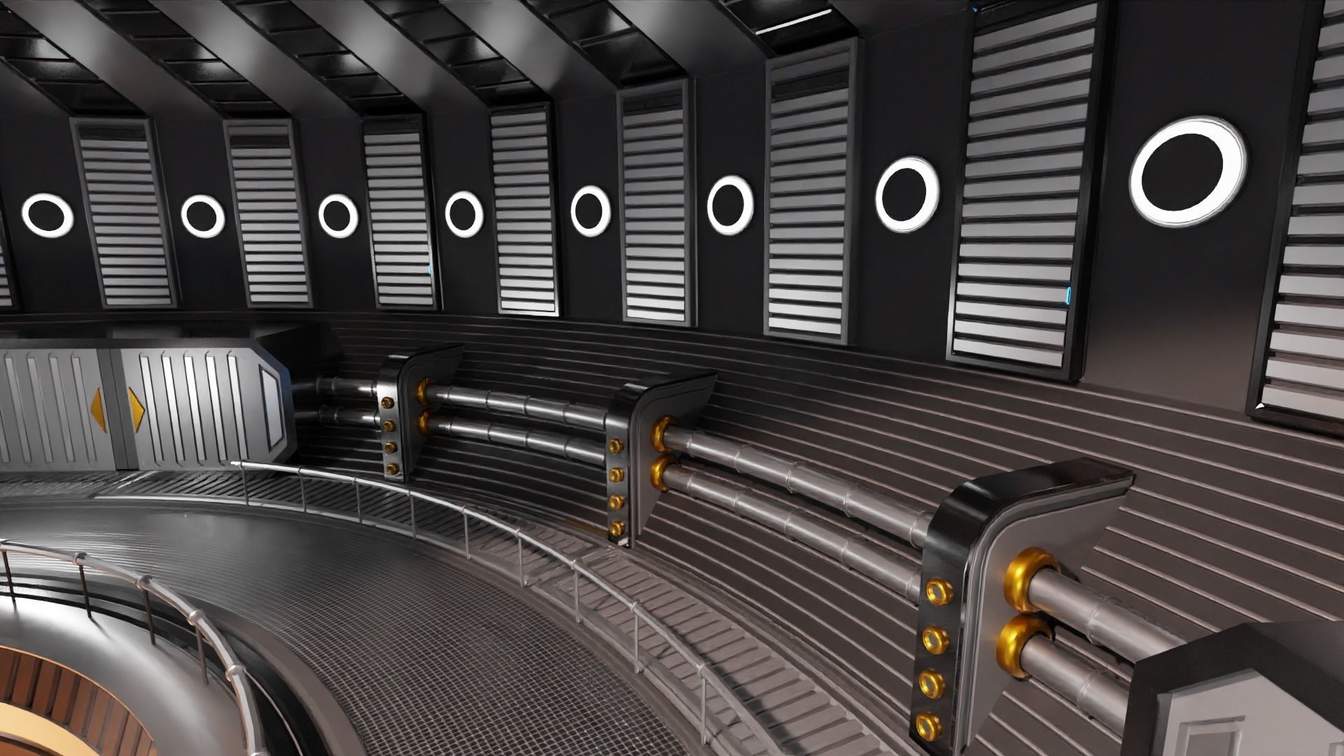 Sci-Fi Interior Scene 3D Model 3D model_12
