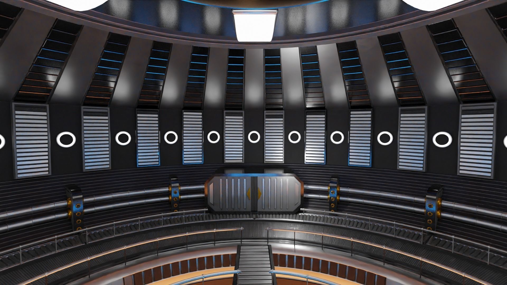 Sci-Fi Interior Scene 3D Model 3D model_4