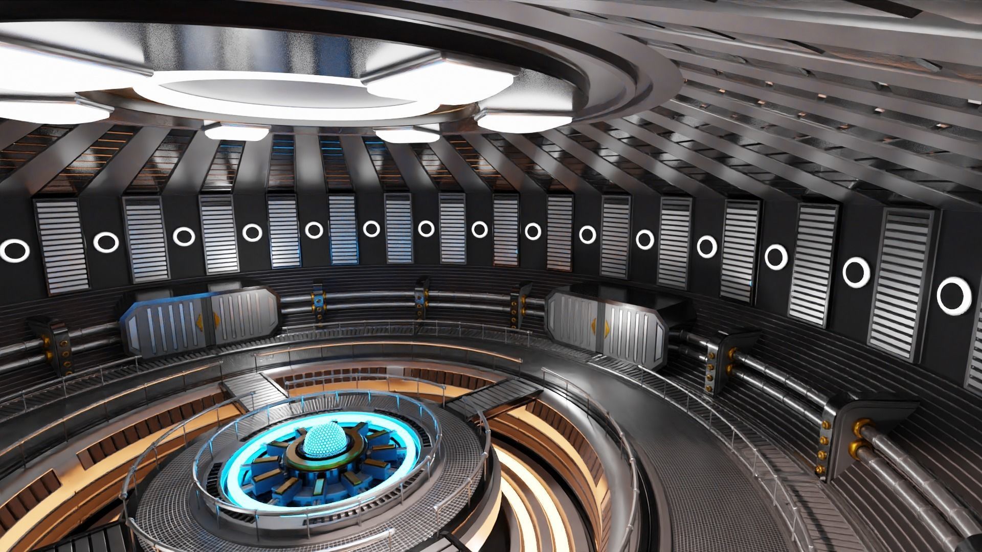 Sci-Fi Interior Scene 3D Model 3D model_17