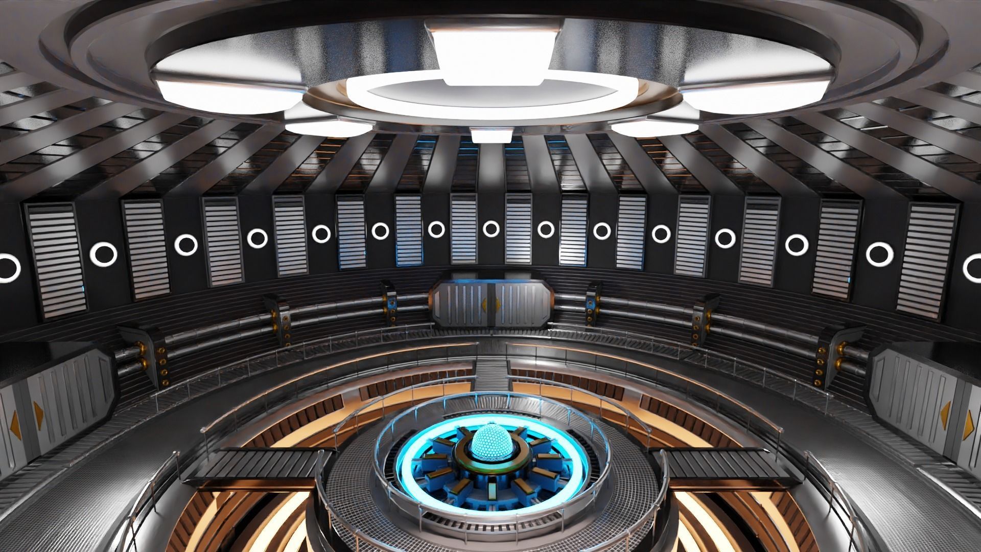 Sci-Fi Interior Scene 3D Model 3D model_16