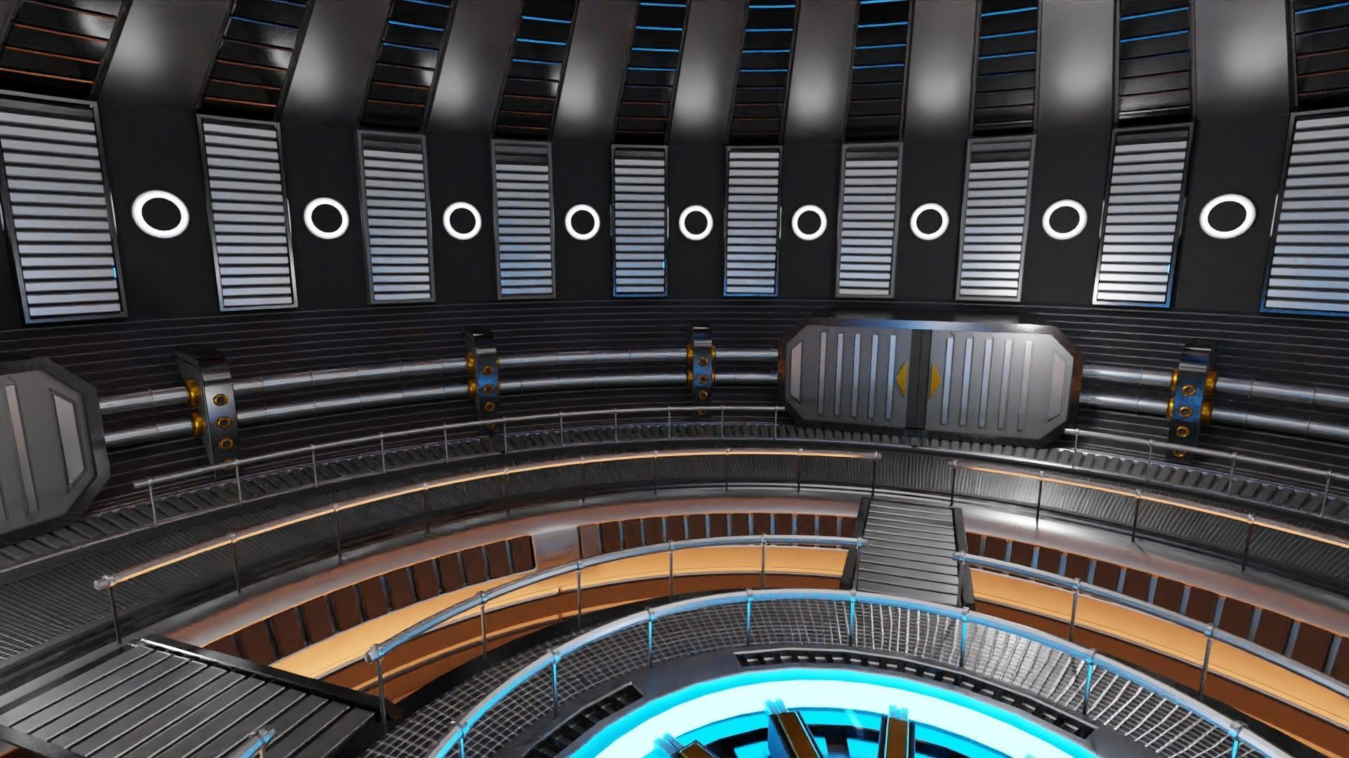 Sci-Fi Interior Scene 3D Model 3D model_13