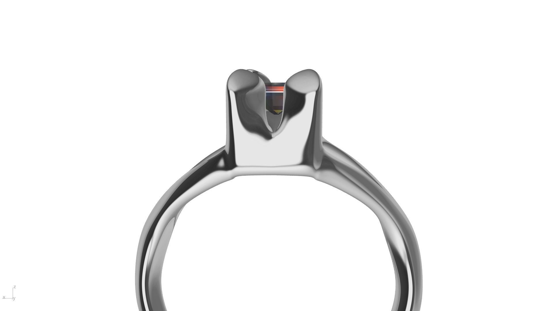 Modern BAGUETTE RING STL VERIFIED 3D print model_5