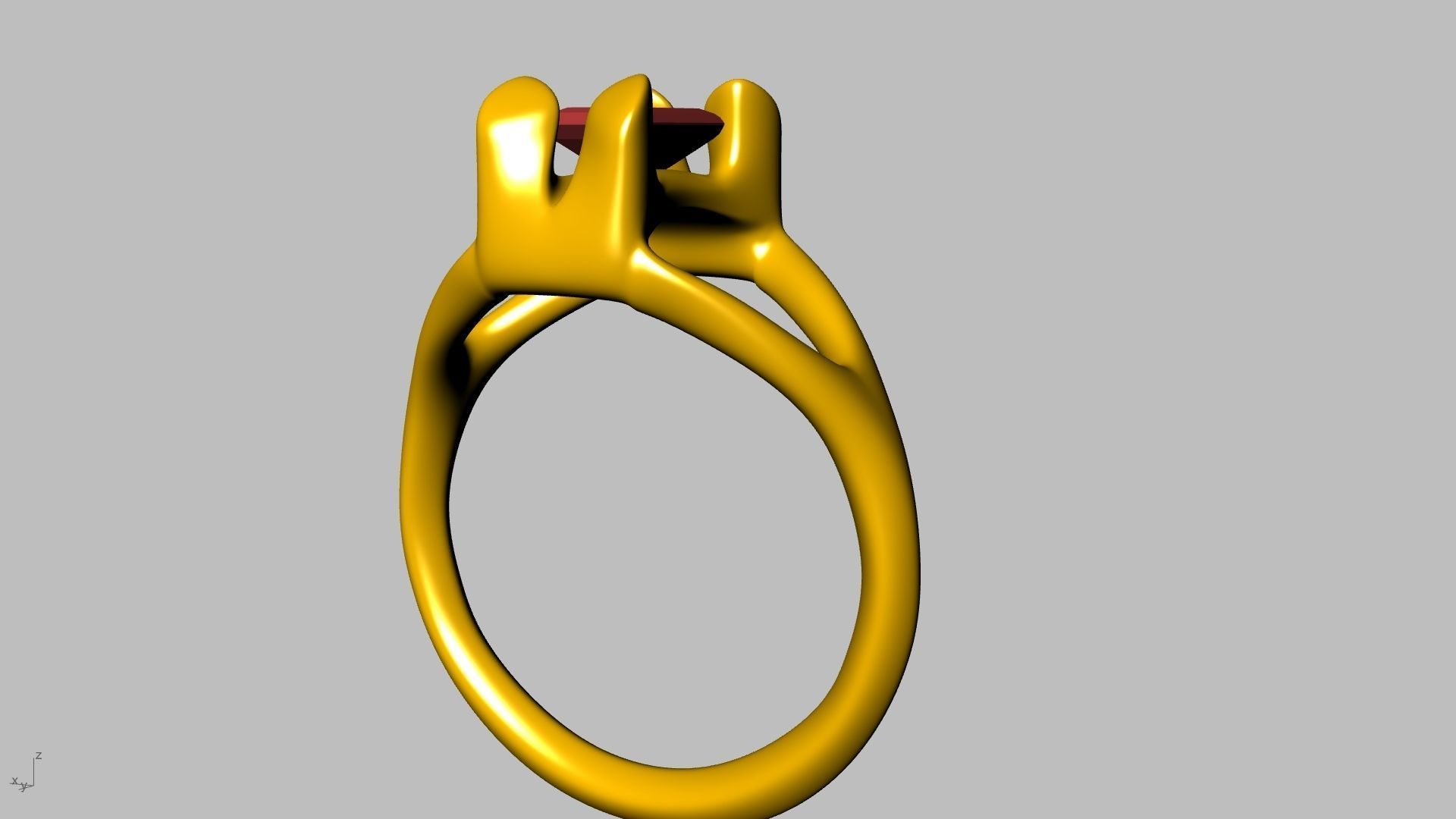Modern BAGUETTE RING STL VERIFIED 3D print model_18