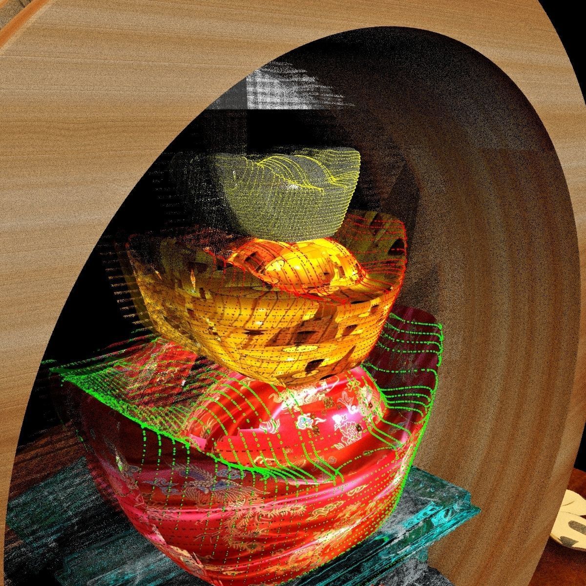 Chinese gold Ingot 3D model_6