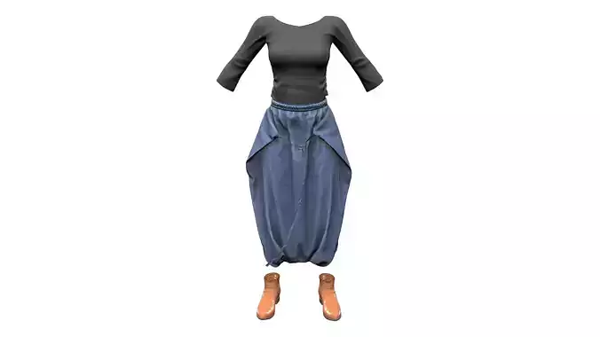 Full Salwar Outfit Top Pants Boots