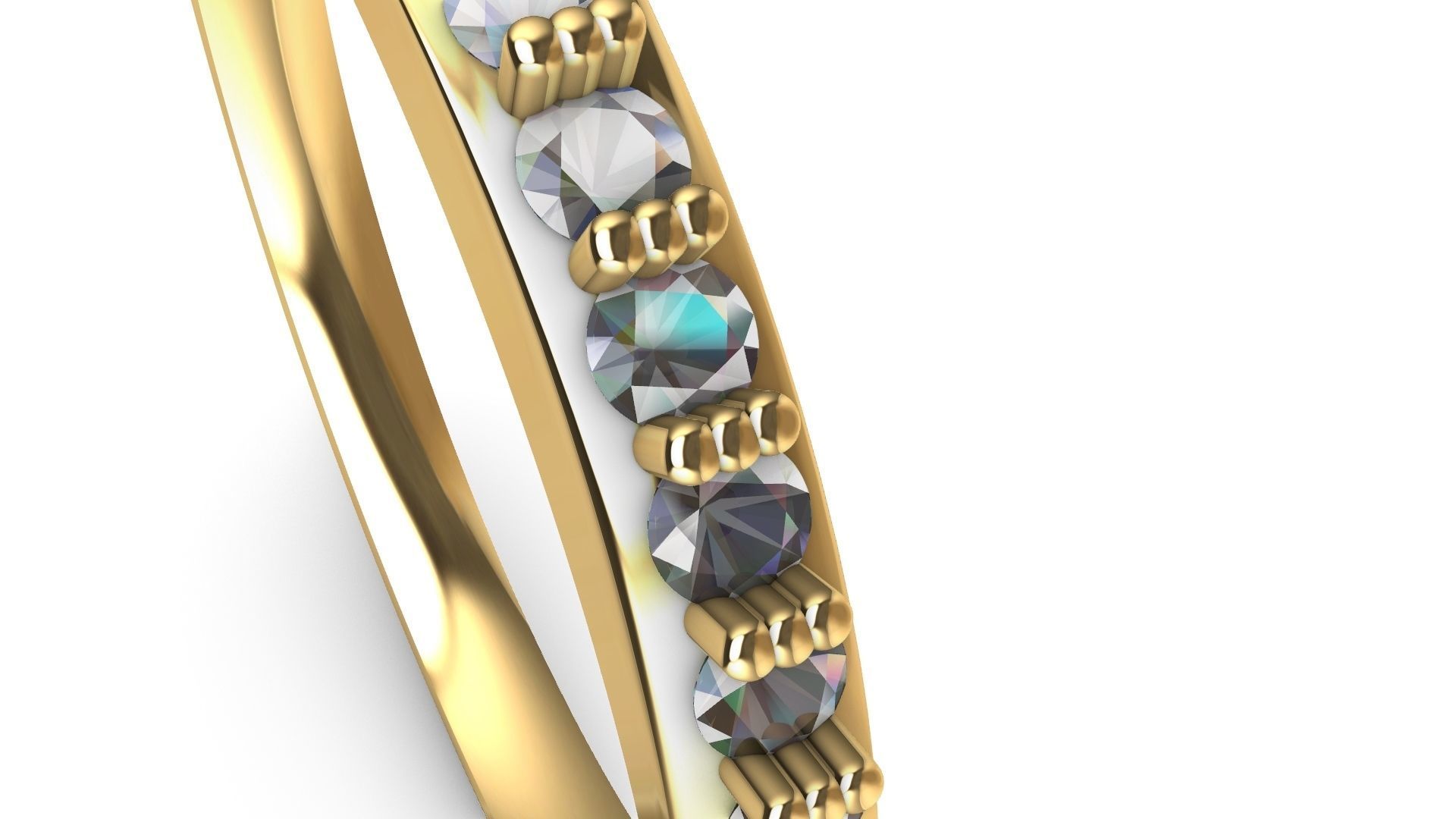 square shank cluster ring stl veriffied 3D print model_19