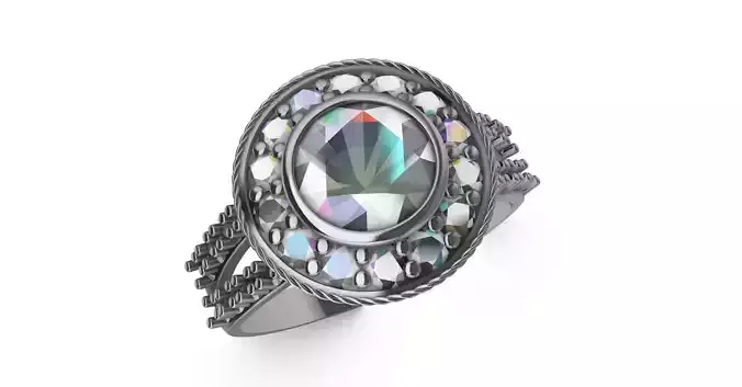 split shank halo ring stl verified 