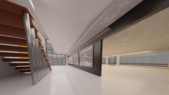 Metaverse Decentraland Art Gallery Low-poly 3D model