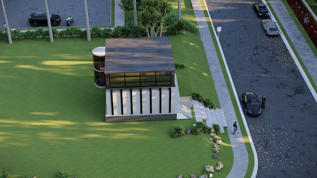 Metaverse Decentraland Art Gallery Low-poly 3D model_2