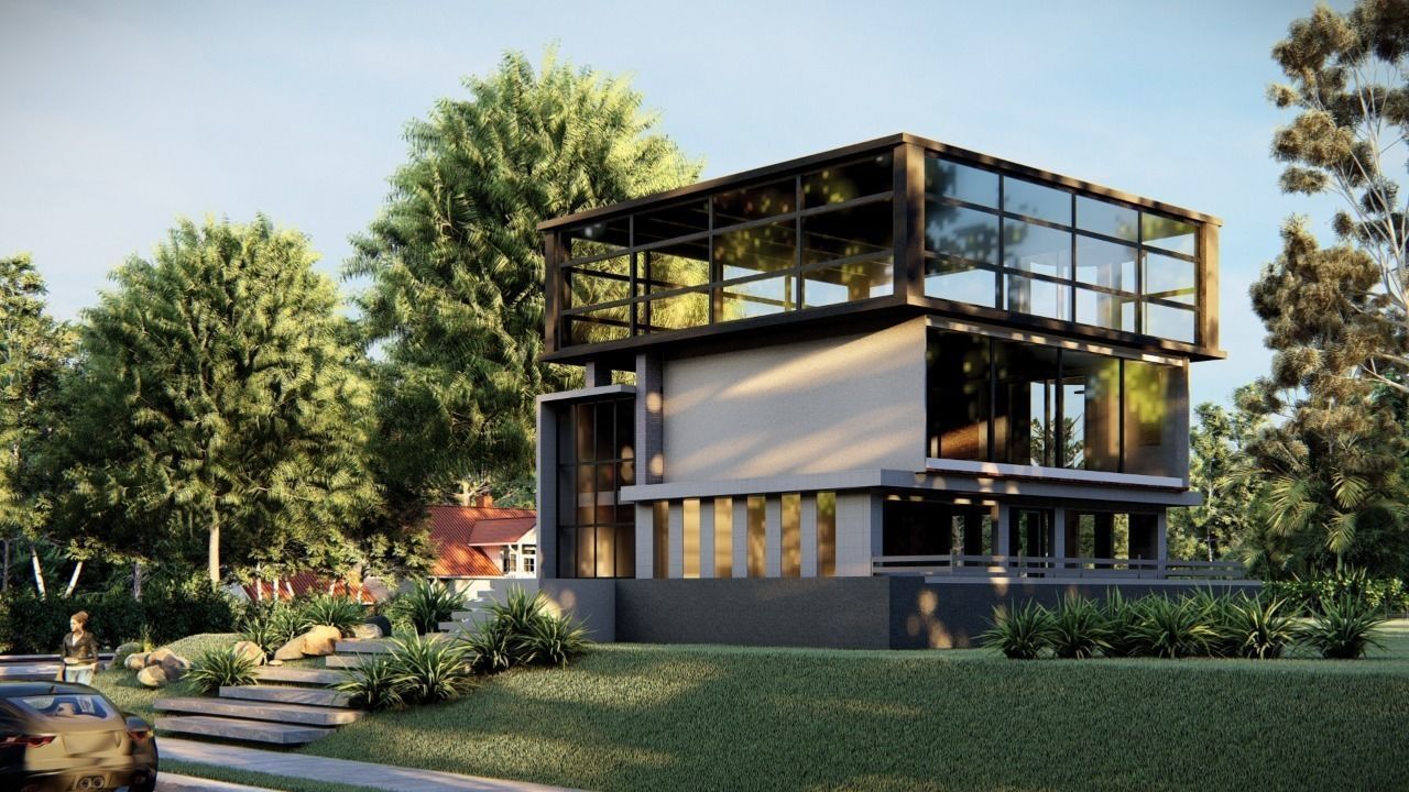 Metaverse Decentraland Art Gallery Low-poly 3D model_3