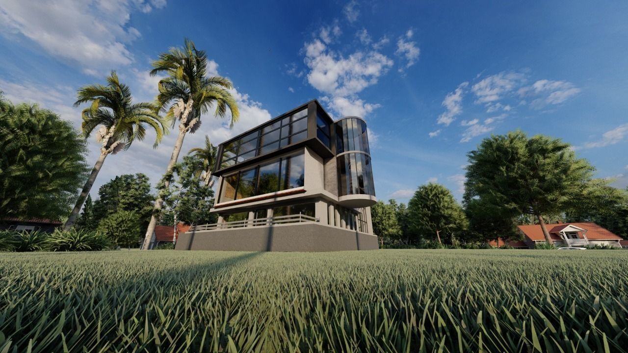 Metaverse Decentraland Art Gallery Low-poly 3D model_6