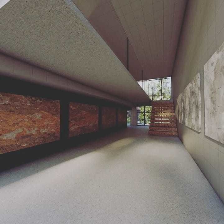 Metaverse Decentraland Art Gallery Low-poly 3D model_8