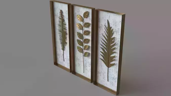 Deco 79 Contemporary Metal Leaves Wall Decor