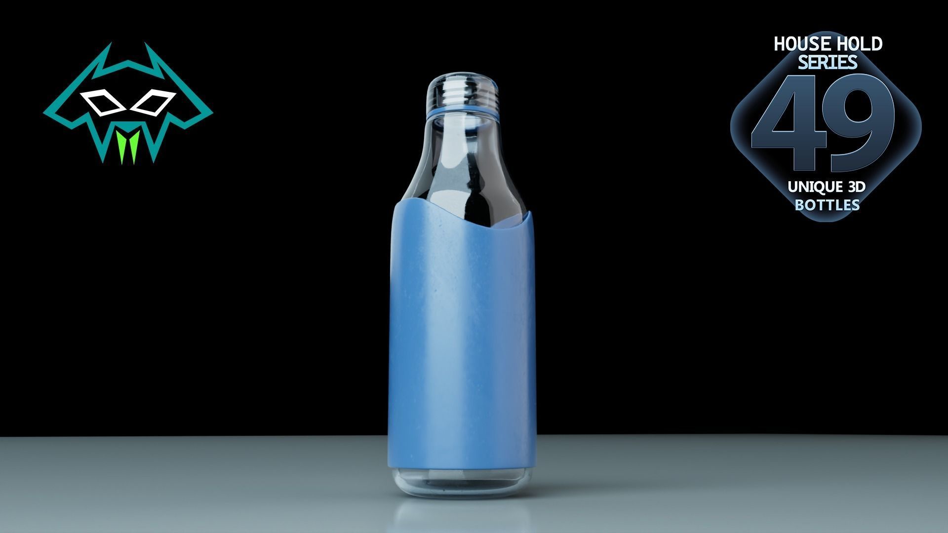 House Hold Series - 49 Unique 3D Bottles - 3rd Batch  Low-poly 3D model_4