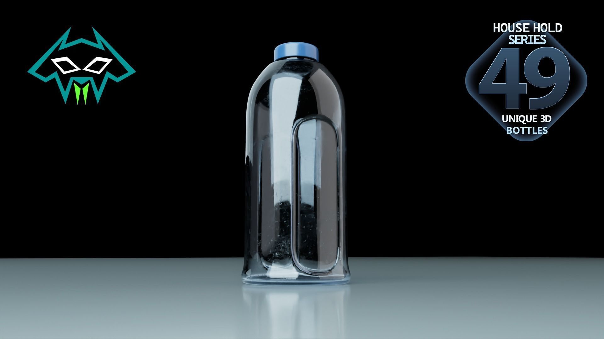 House Hold Series - 49 Unique 3D Bottles - 3rd Batch  Low-poly 3D model_6