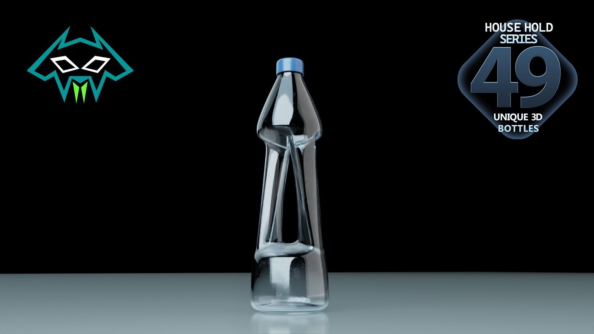 House Hold Series - 49 Unique 3D Bottles - 3rd Batch  Low-poly 3D model_5