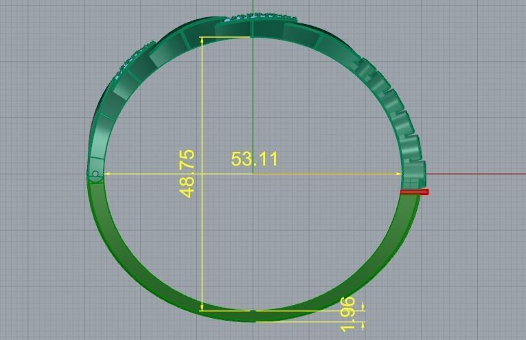 Bracelet Model 2063 3D print model_6