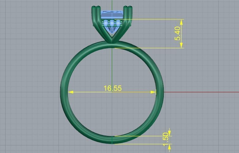 Soliter ring Model 2061 3D print model_6