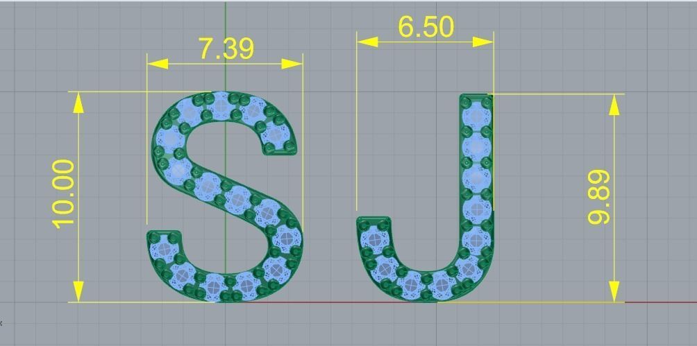 Letters C J Model 2050 3D print model_5