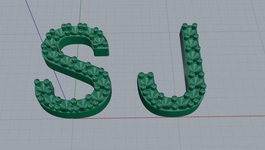Letters C J Model 2050 3D print model_3