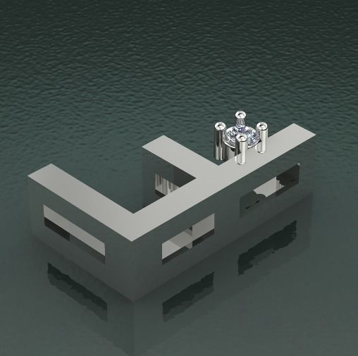 Letter F Model 2049 3D print model_1