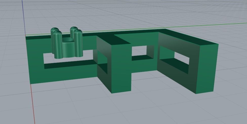 Letter F Model 2049 3D print model_3